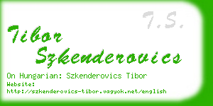 tibor szkenderovics business card